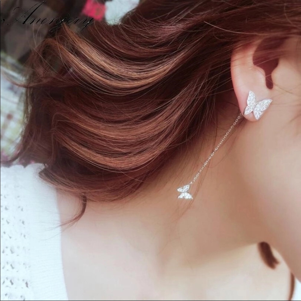 Brand new 925 silver butterfly earrings - Picture 2 of 7